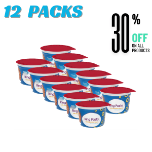 12 pack Ring Pasta with Marinara Sauce Microwavable Cup, 2.05 oz (Shelf Stable)