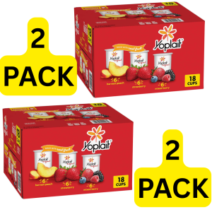 2 Pack-Yoplait Original Lowfat Yogurt Variety Pack, 6 oz., 18 ct.