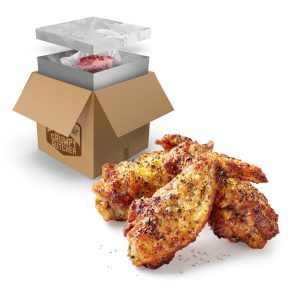 Grumpy Butcher Heritage Chicken Wings Cooked & Microwaveable, 2 Pack (20 oz each) ?C Premium Smoky Salt & Pepper Rub Fully-Cooked Wings ?C Microwaves from Frozen in 4 Minutes