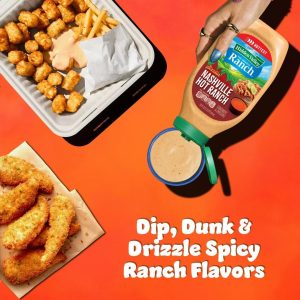 2 packs Hidden Valley Sizzlin Nashville Hot Ranch Condiment and Dressing, 20 Fluid Ounce Bottle